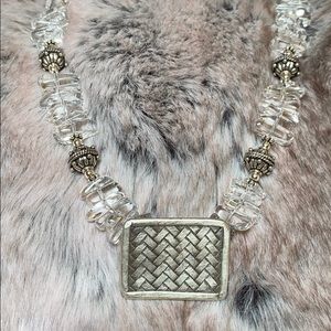 Rock Crystal/Sterling Silver Necklace Handcrafted